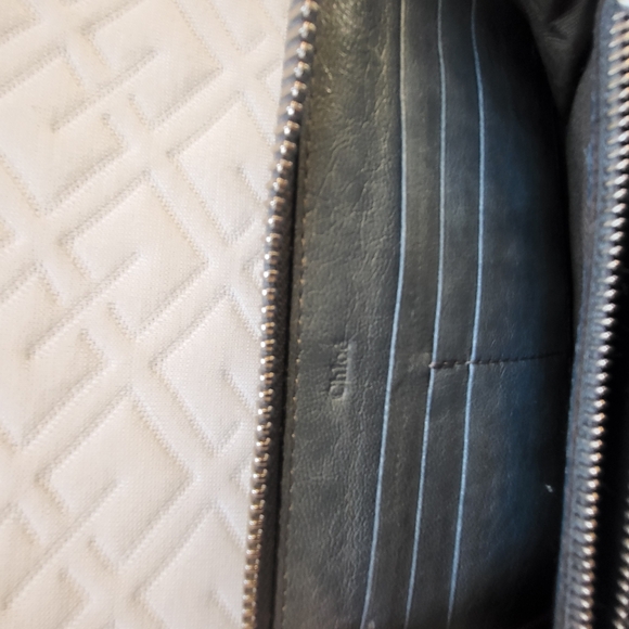 Chloe Blue and Gold Emblem Long Wallet - Picture 5 of 14